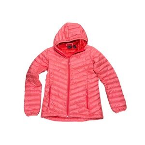 Mountain Hardwear Hooded Down Puffer Jacket Coral Pink Womens Lightweight Medium
